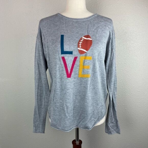 Rachel Zoe Football Sweater Size L EUC - Picture 1 of 7